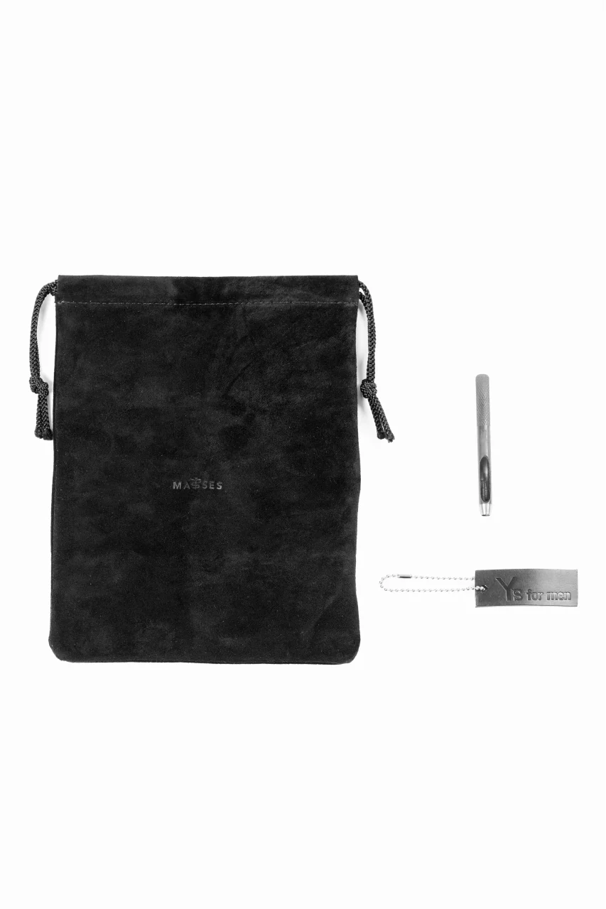 Y's for men x MASSES HEAVY OIL LEATHER BELT (BLACK) - Image 7