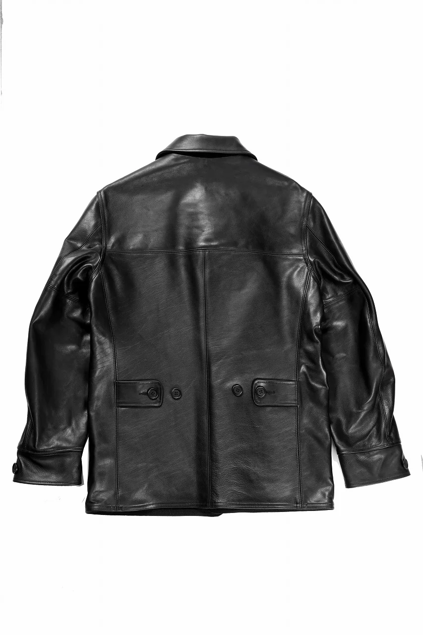 Y's for men x MASSES LEATHER CAR COAT / MA HORSE LEATHER (BLACK) - Image 15