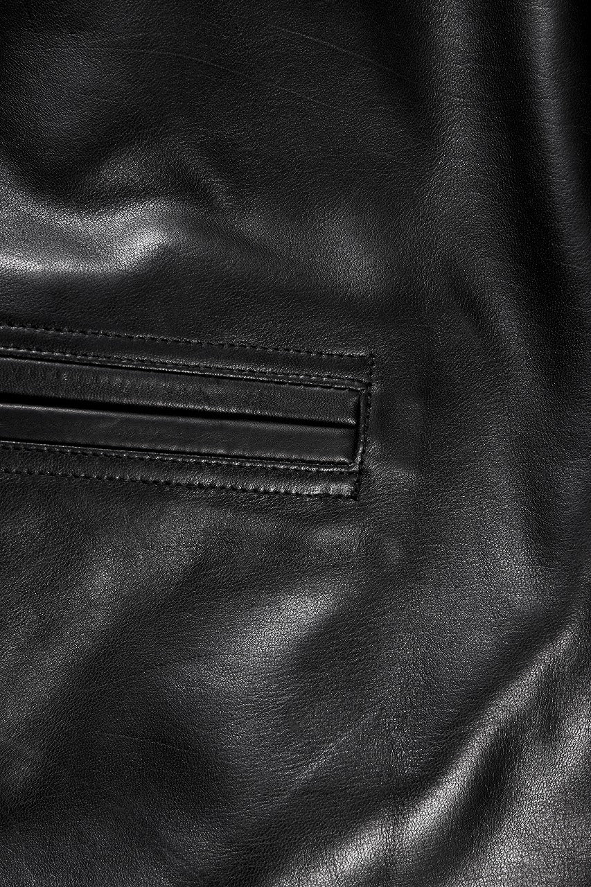 Y's for men x MASSES LEATHER CAR COAT / MA HORSE LEATHER (BLACK) - Image 22