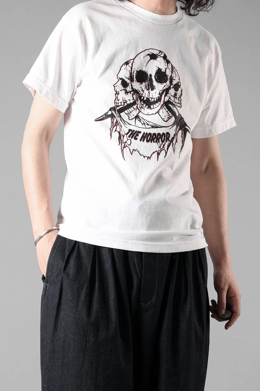 Y's for men x MASSES ROUND BODY S/S TEE / PRINT A (WHITE)