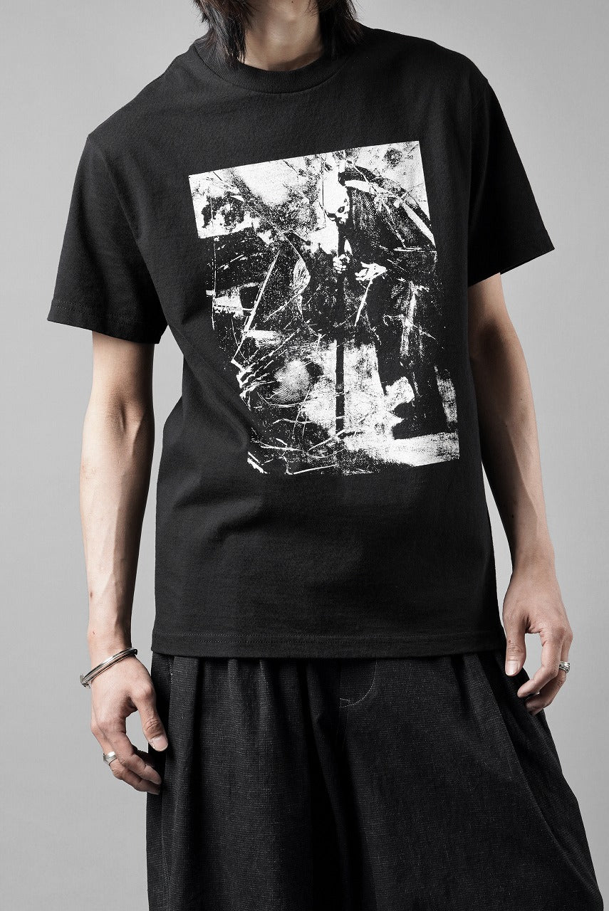 Y's for men x MASSES ROUND BODY S/S TEE / PRINT D (BLACK) - Image 5