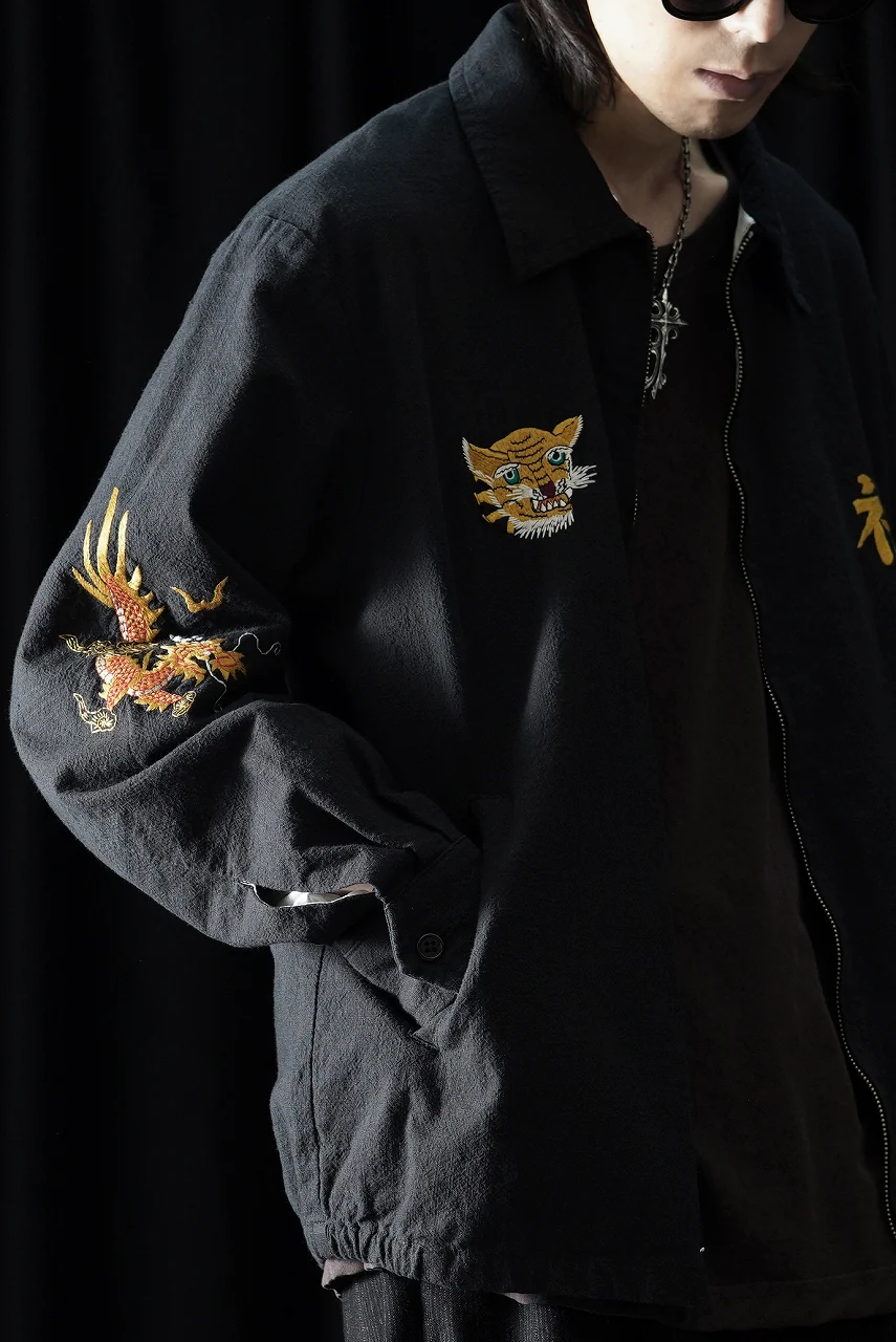 Y's for men x MASSES SOUVENIR BLOUSON / SLUB COTTON (BLACK) - Image 3