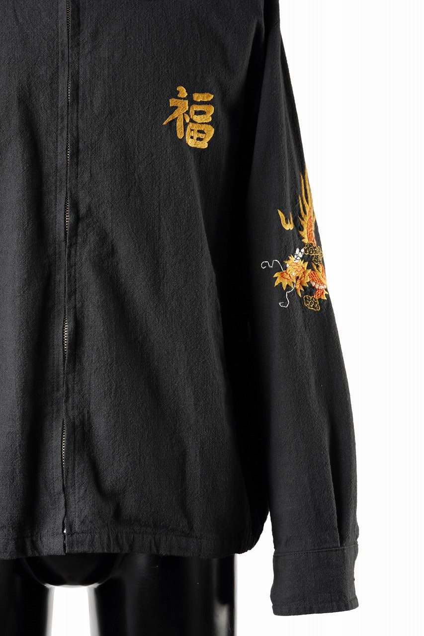 Y's for men x MASSES SOUVENIR BLOUSON / SLUB COTTON (BLACK) - Image 7
