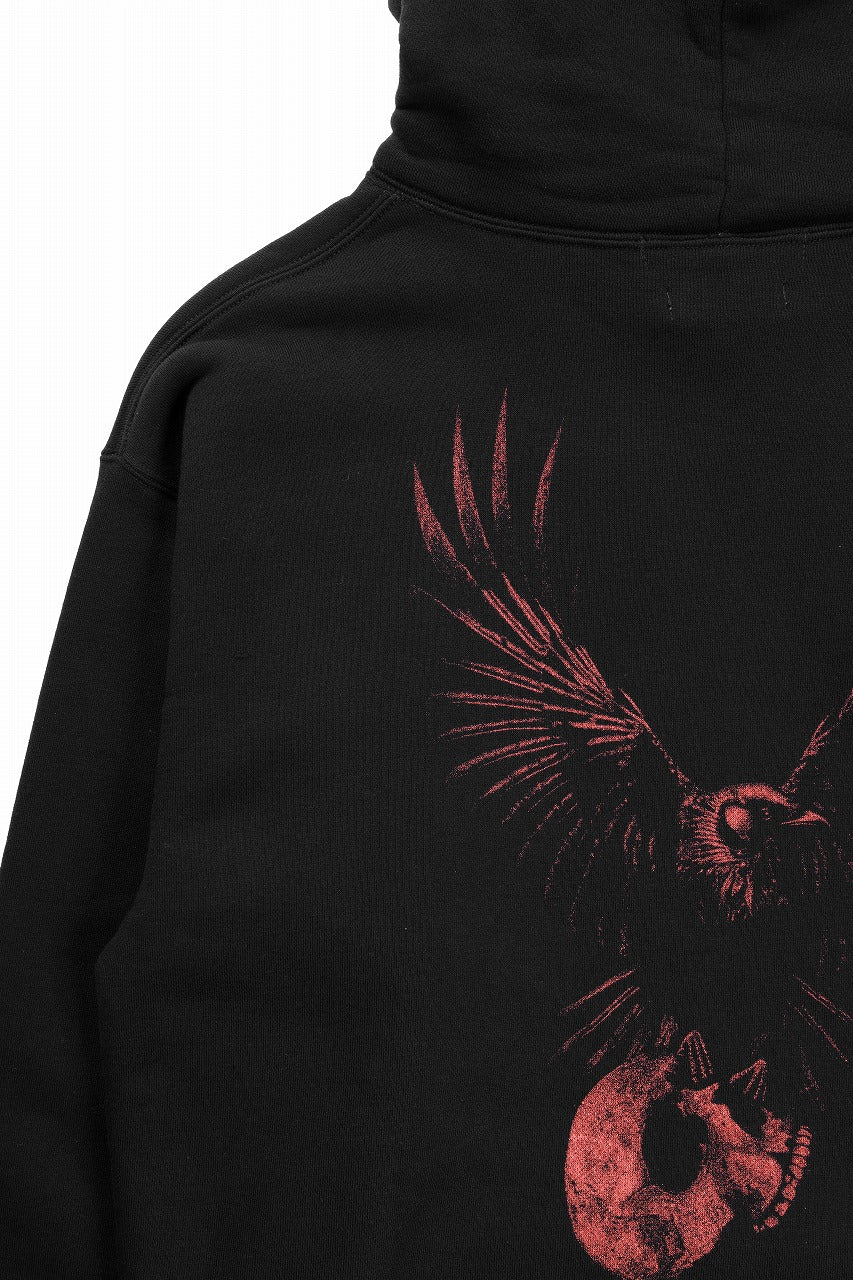 Y's for men x MASSES SWEAT HOODIE / PRINT B (BLACK) - Image 9