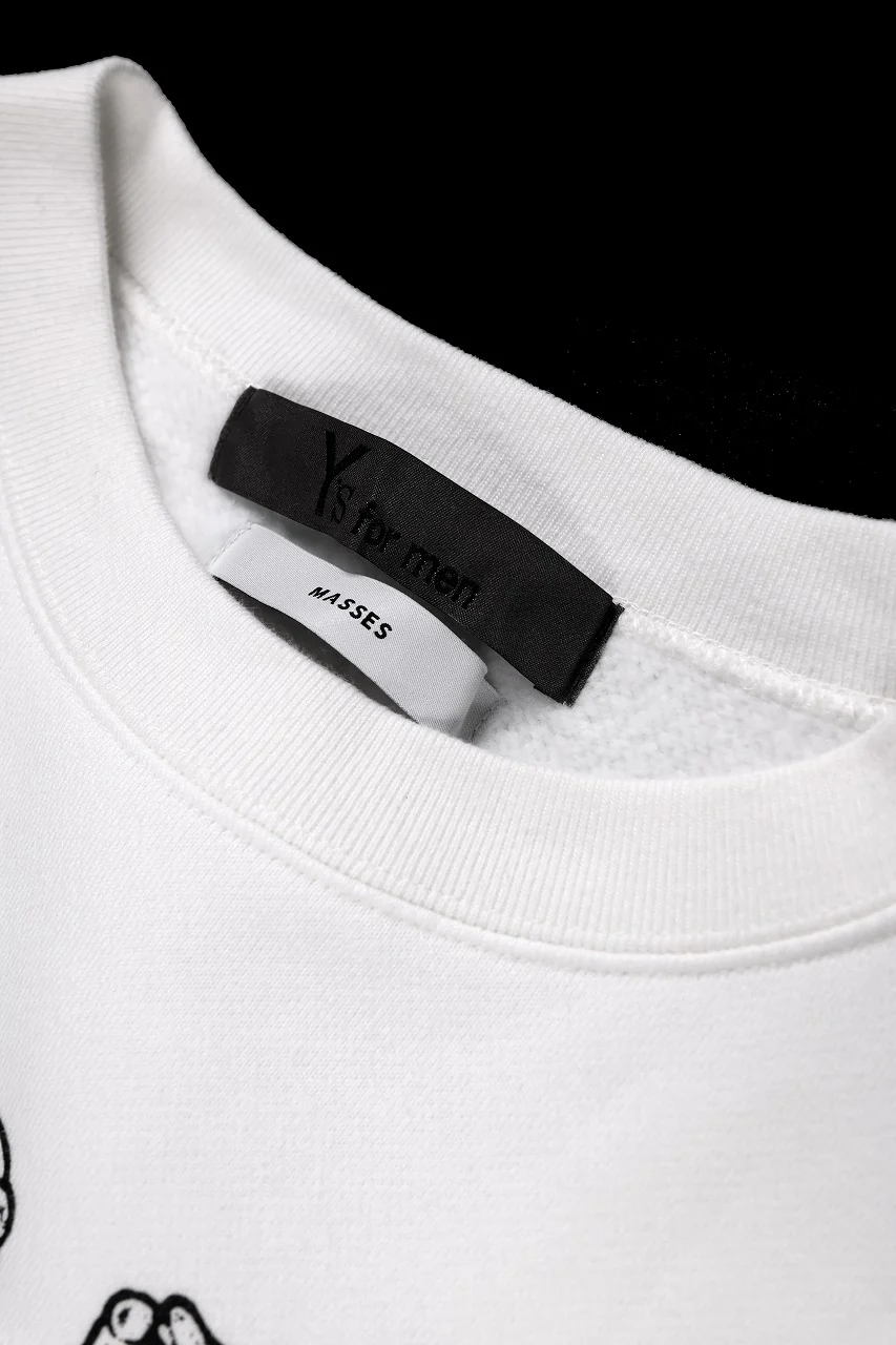 Y's for men x MASSES SWEAT SHIRT / PRINT A (WHITE) - Image 8