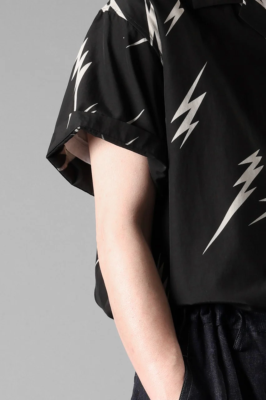 Y's for men x MASSES TE PATTERN DISCHARGE PRINT H/S SHIRT (BLACK) - Image 13