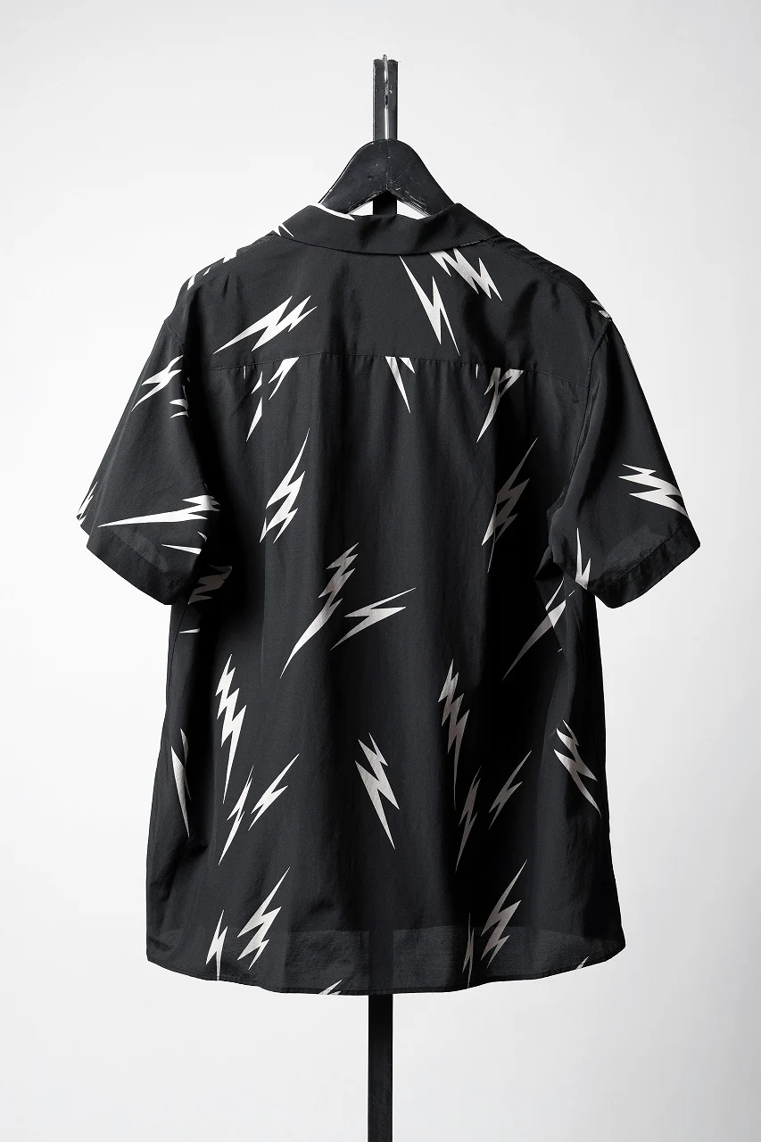 Y's for men x MASSES TE PATTERN DISCHARGE PRINT H/S SHIRT (BLACK) - Image 4