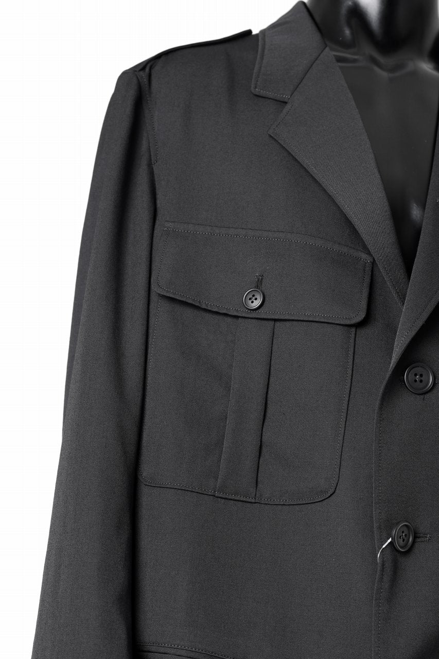 Y's for men Z ACTION PLEATS JACKET / WRINKLED GABARDINE (BLACK) - Image 12