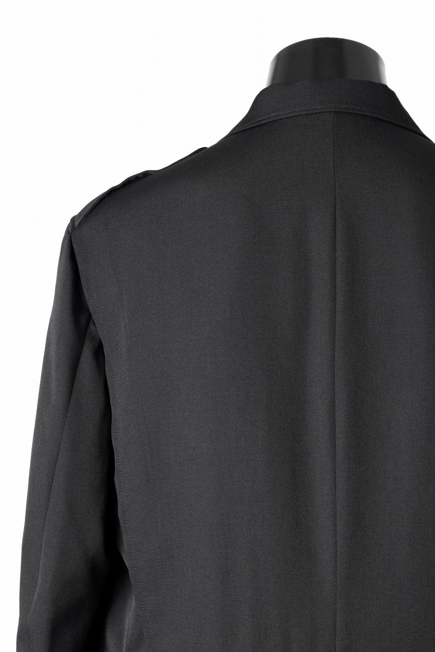 Y's for men Z ACTION PLEATS JACKET / WRINKLED GABARDINE (BLACK) - Image 13