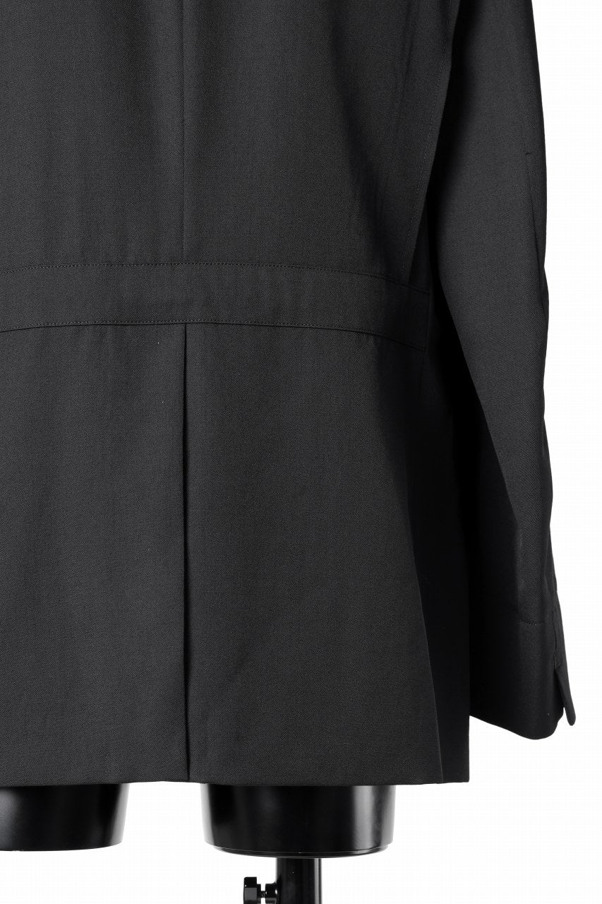 Y's for men Z ACTION PLEATS JACKET / WRINKLED GABARDINE (BLACK) - Image 14
