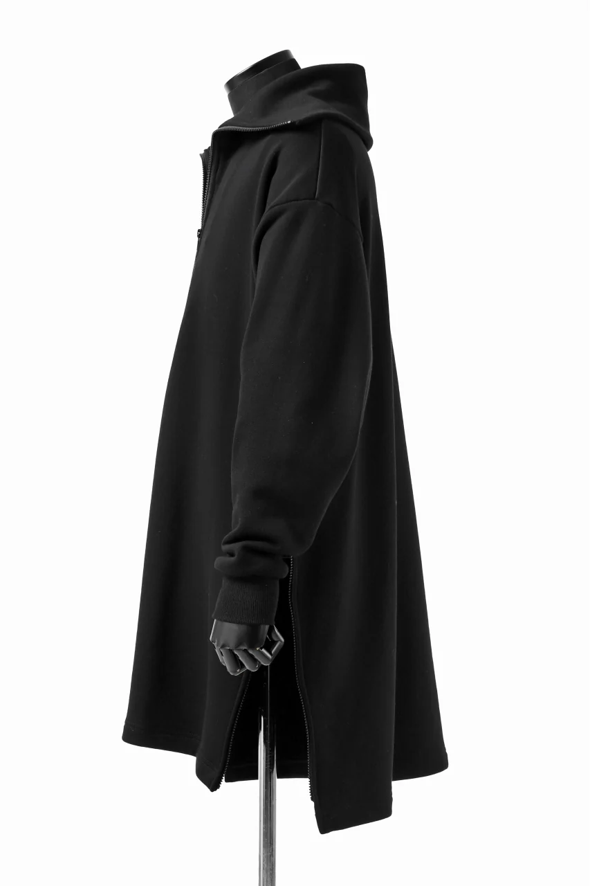 Y's HIGH-COLLAR HALF ZIP SWEAT SHIRT (BLACK) - Image 12