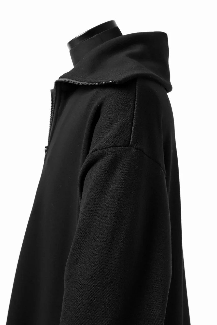 Y's HIGH-COLLAR HALF ZIP SWEAT SHIRT (BLACK) - Image 23