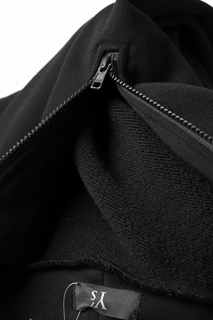 Y's HIGH-COLLAR HALF ZIP SWEAT SHIRT (BLACK) - Image 25