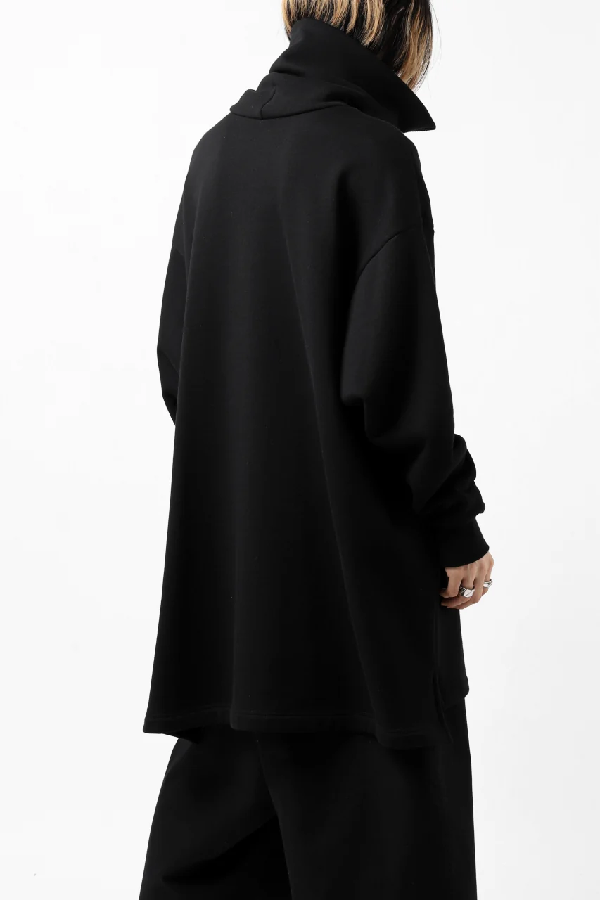 Y's HIGH-COLLAR HALF ZIP SWEAT SHIRT (BLACK) - Image 36