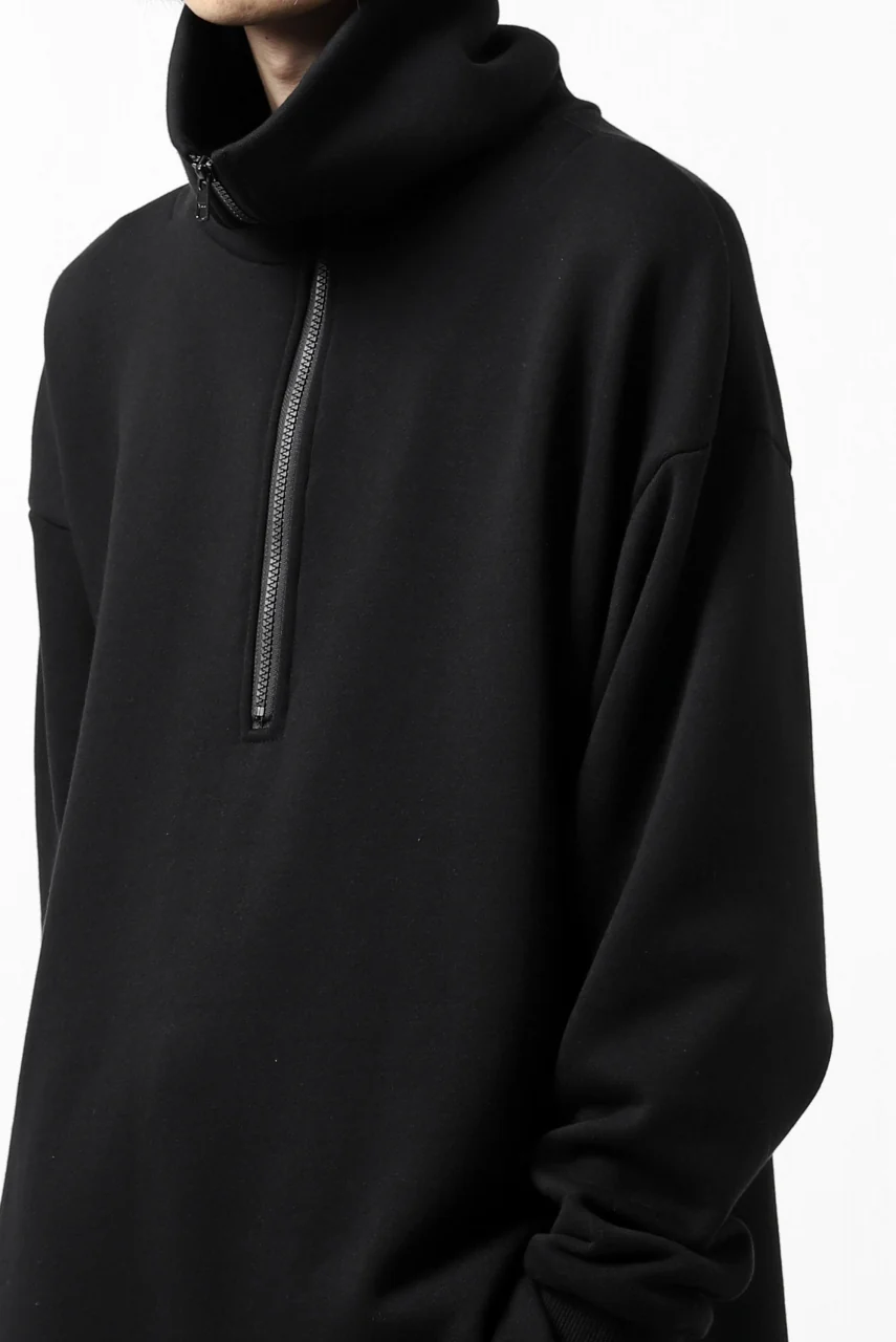 Y's HIGH-COLLAR HALF ZIP SWEAT SHIRT (BLACK) - Image 39