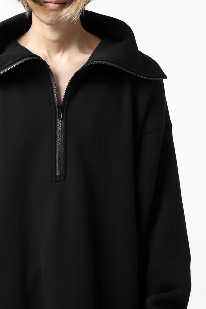 Y's HIGH-COLLAR HALF ZIP SWEAT SHIRT (BLACK) - Image 42