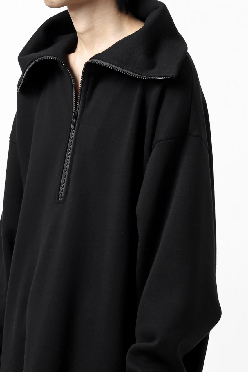 Y's HIGH-COLLAR HALF ZIP SWEAT SHIRT (BLACK) - Image 44