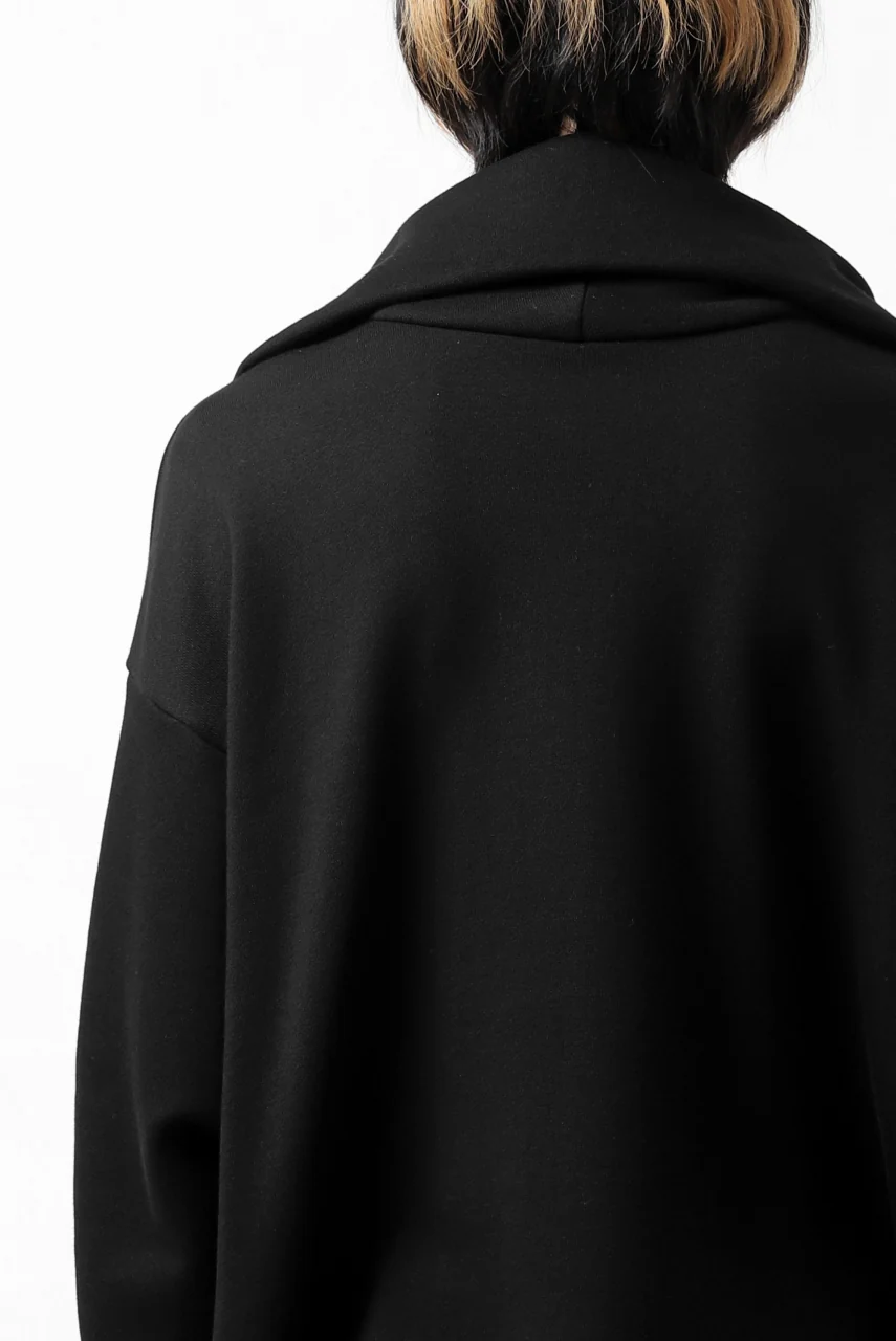 Y's HIGH-COLLAR HALF ZIP SWEAT SHIRT (BLACK) - Image 47