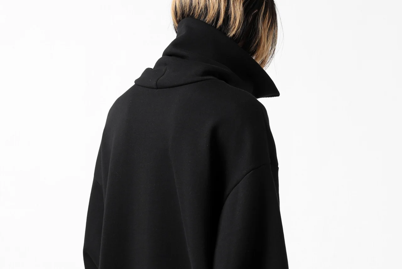 Y's HIGH-COLLAR HALF ZIP SWEAT SHIRT (BLACK) - Image 52