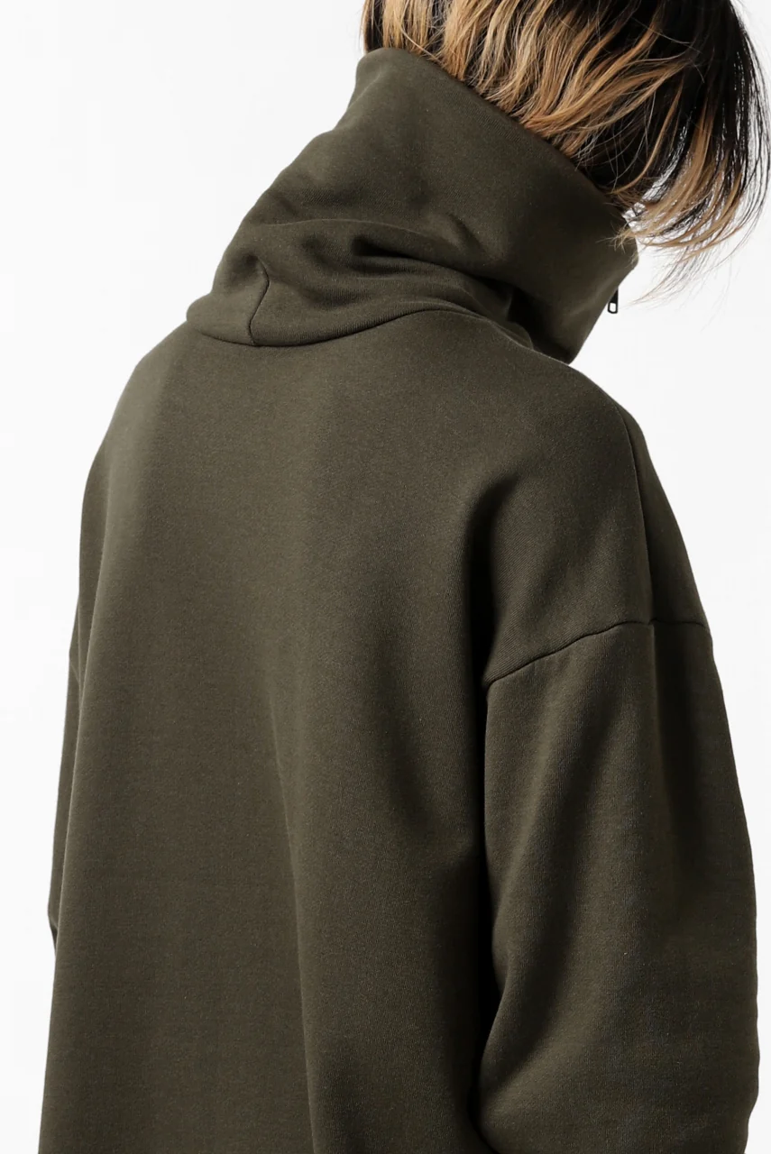 Y's HIGH-COLLAR HALF ZIP SWEAT SHIRT (KHAKI) - Image 52