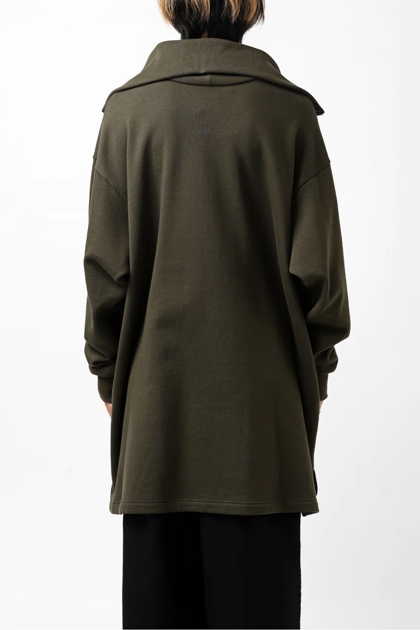 Y's HIGH-COLLAR HALF ZIP SWEAT SHIRT (KHAKI) - Image 9