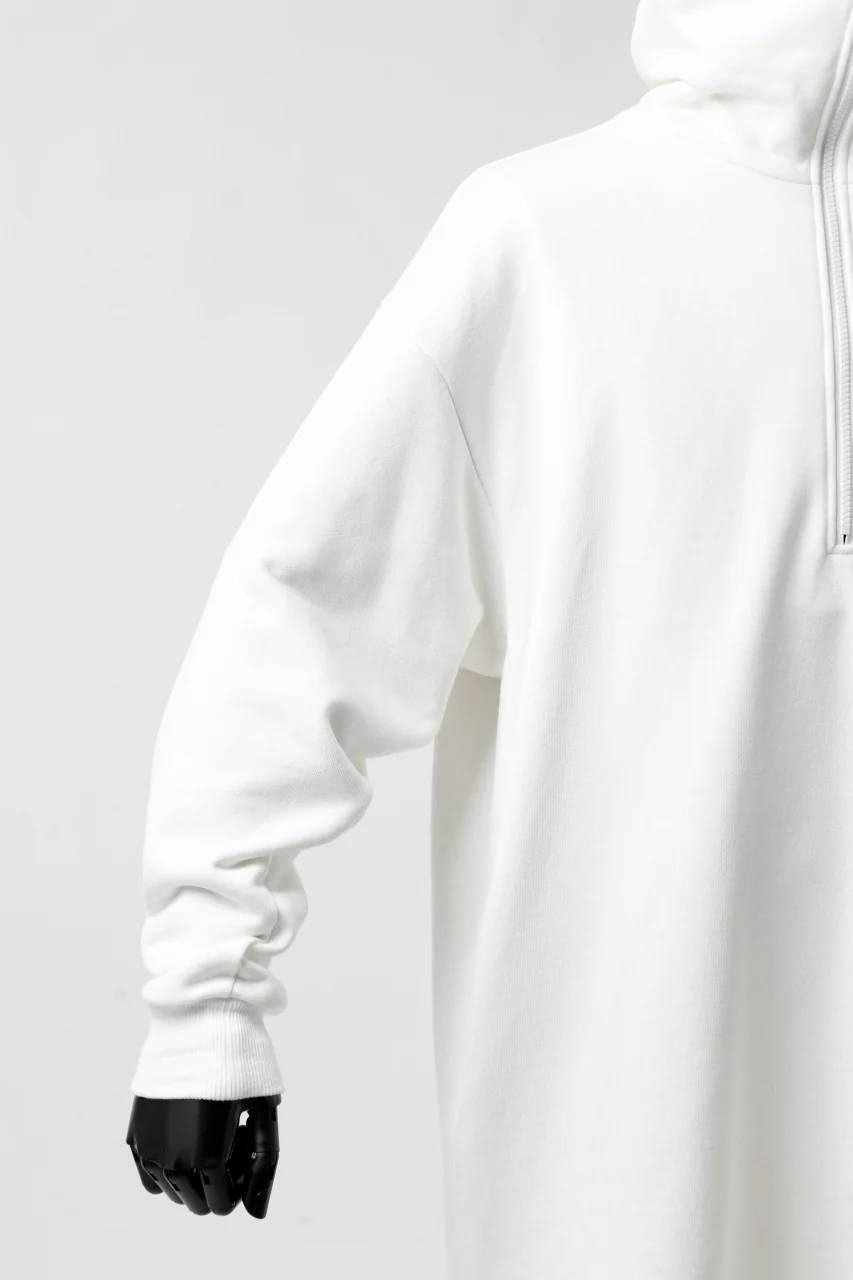 Y's HIGH-COLLAR HALF ZIP SWEAT SHIRT (WHITE) - Image 15