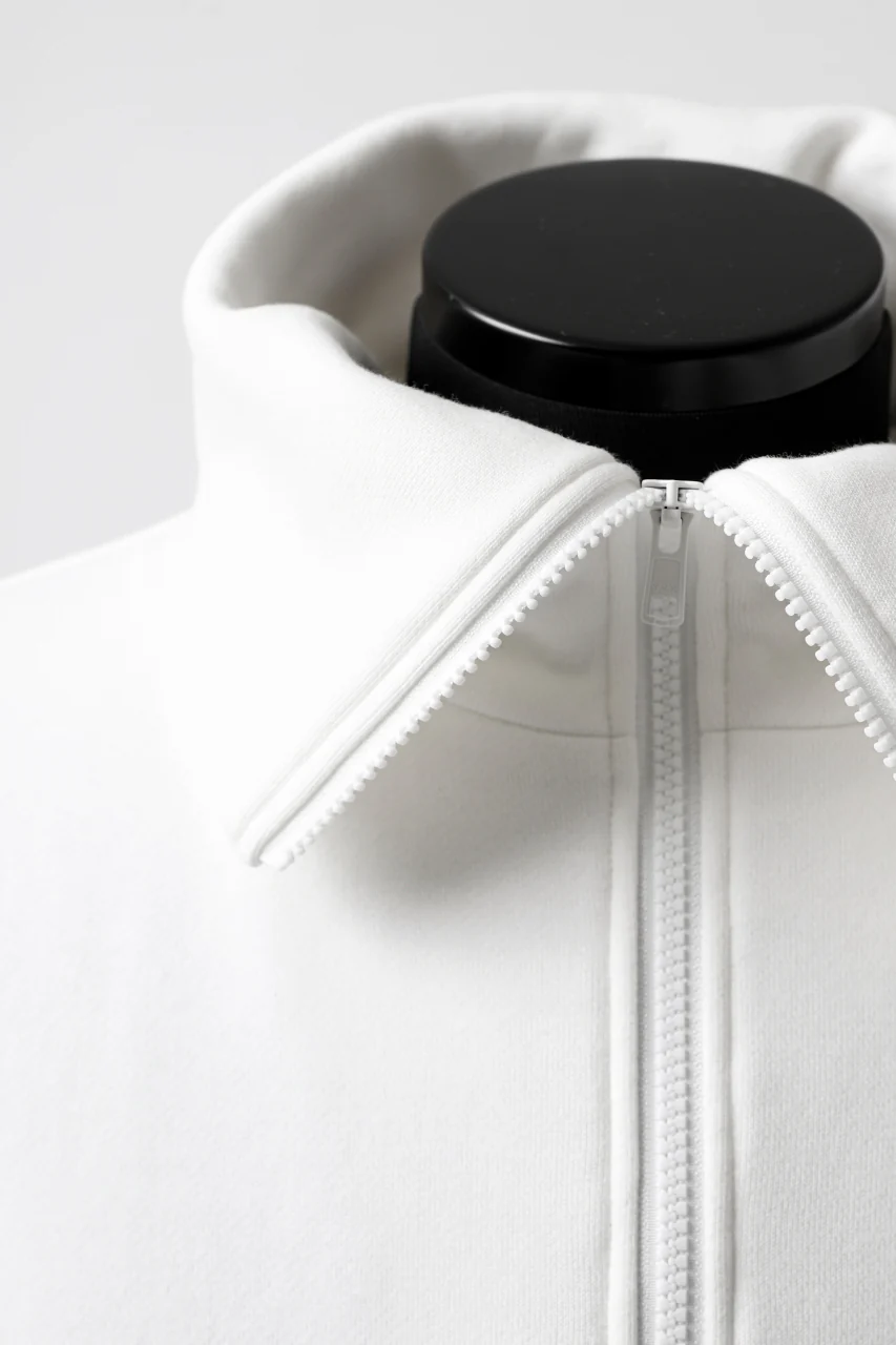 Y's HIGH-COLLAR HALF ZIP SWEAT SHIRT (WHITE) - Image 21