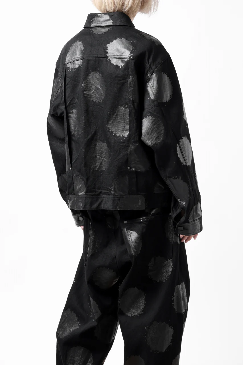 Y's.... JEAN JACKET / DOTS-PRINTED DENIM (BLACK) - Image 26