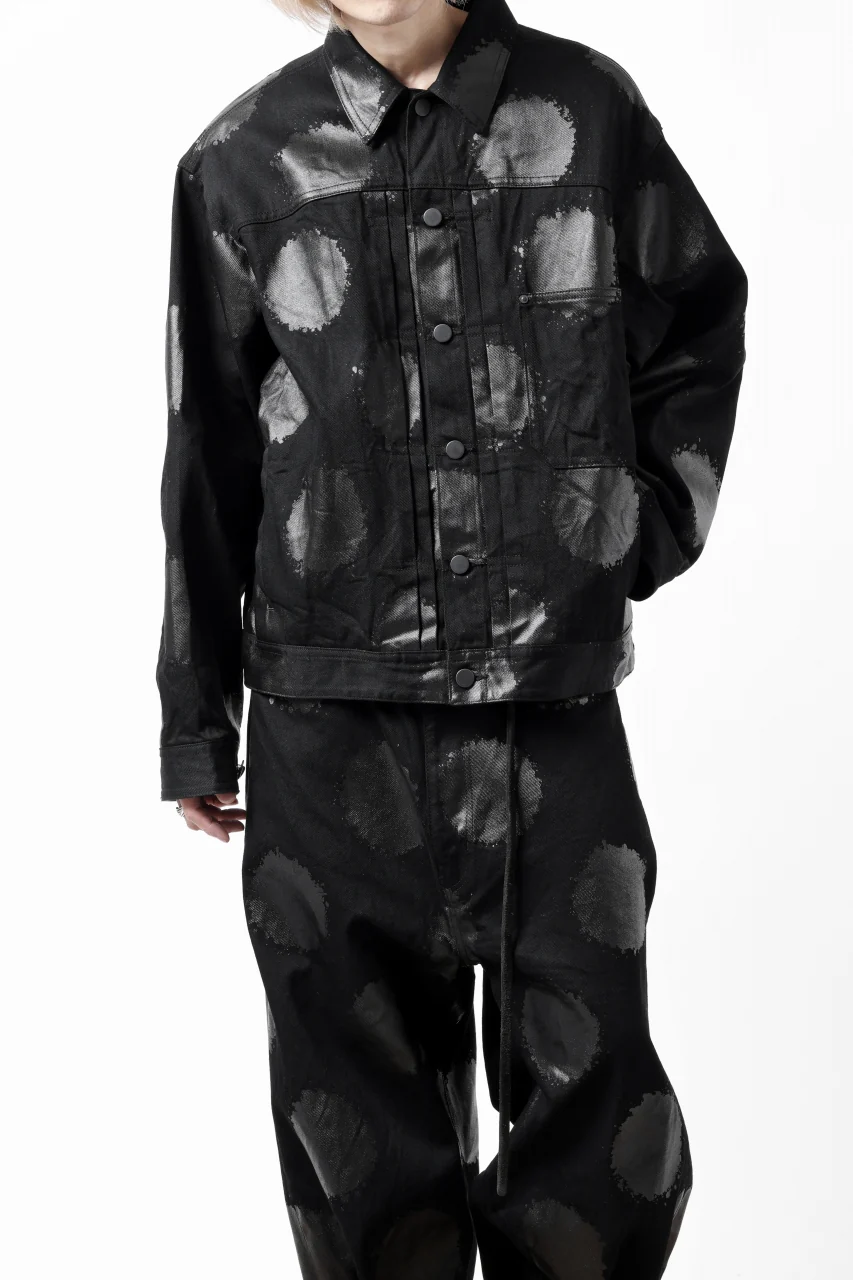 Y's.... JEAN JACKET / DOTS-PRINTED DENIM (BLACK) - Image 27