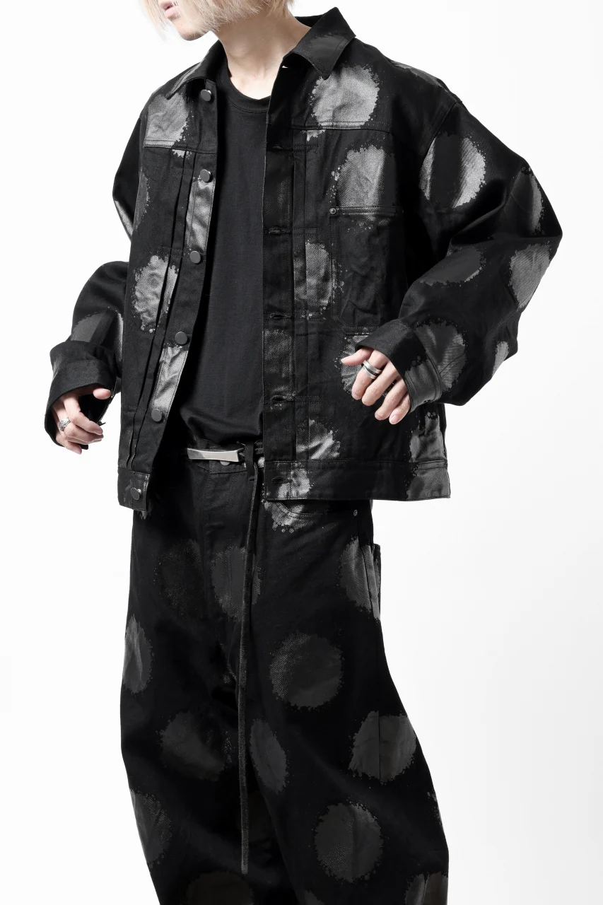 Y's.... JEAN JACKET / DOTS-PRINTED DENIM (BLACK) - Image 32