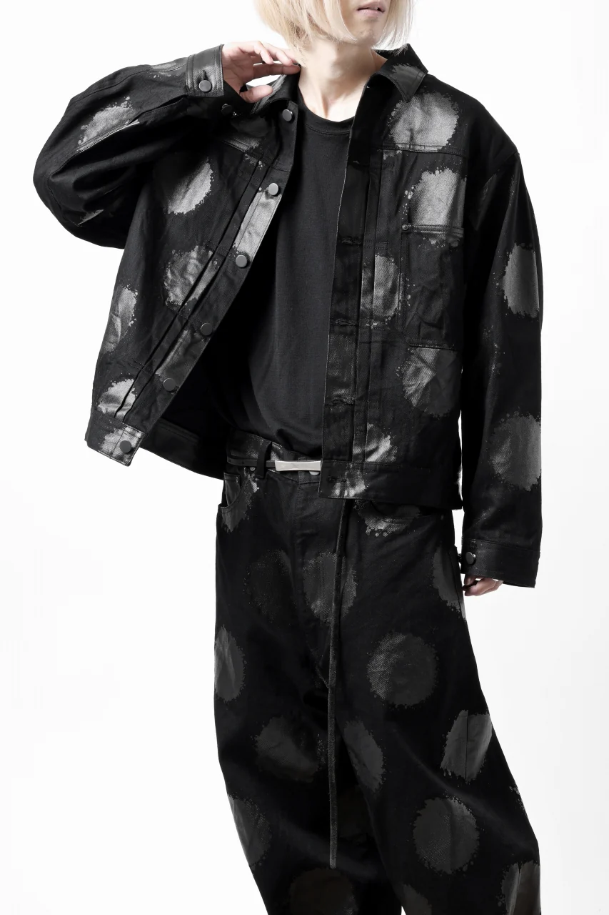 Y's.... JEAN JACKET / DOTS-PRINTED DENIM (BLACK) - Image 33