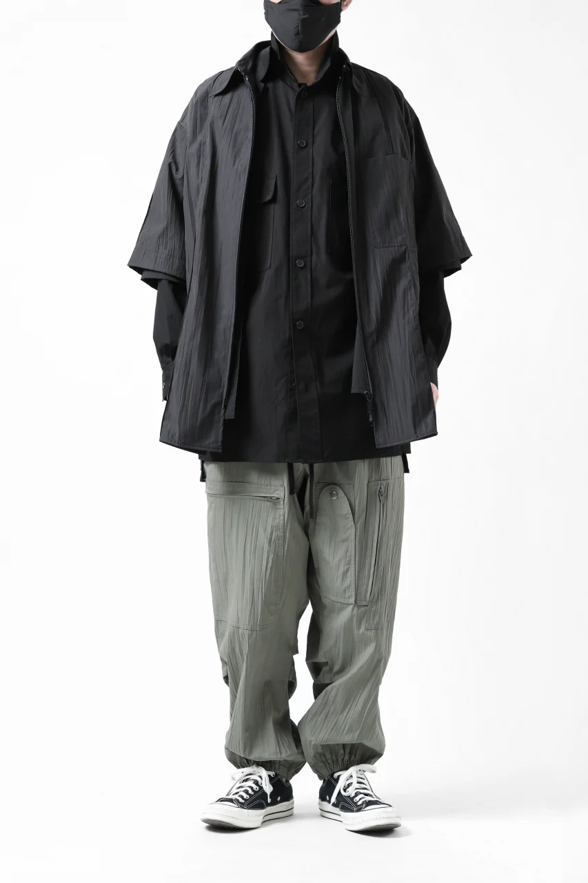 Y's LOOSEY WORK SHIRT / AIR-TUMBLED COTTON (BLACK) - Image 20