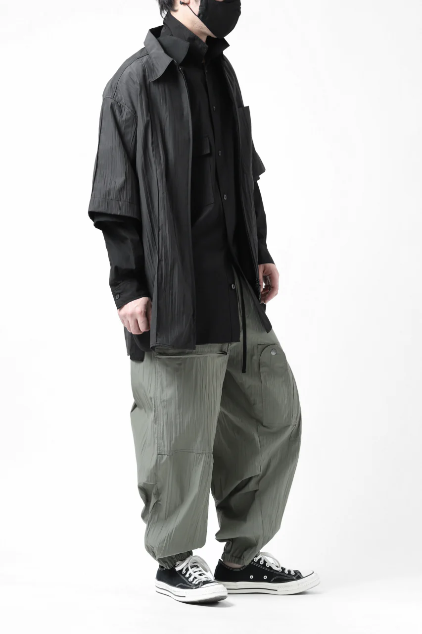 Y's LOOSEY WORK SHIRT / AIR-TUMBLED COTTON (BLACK) - Image 23
