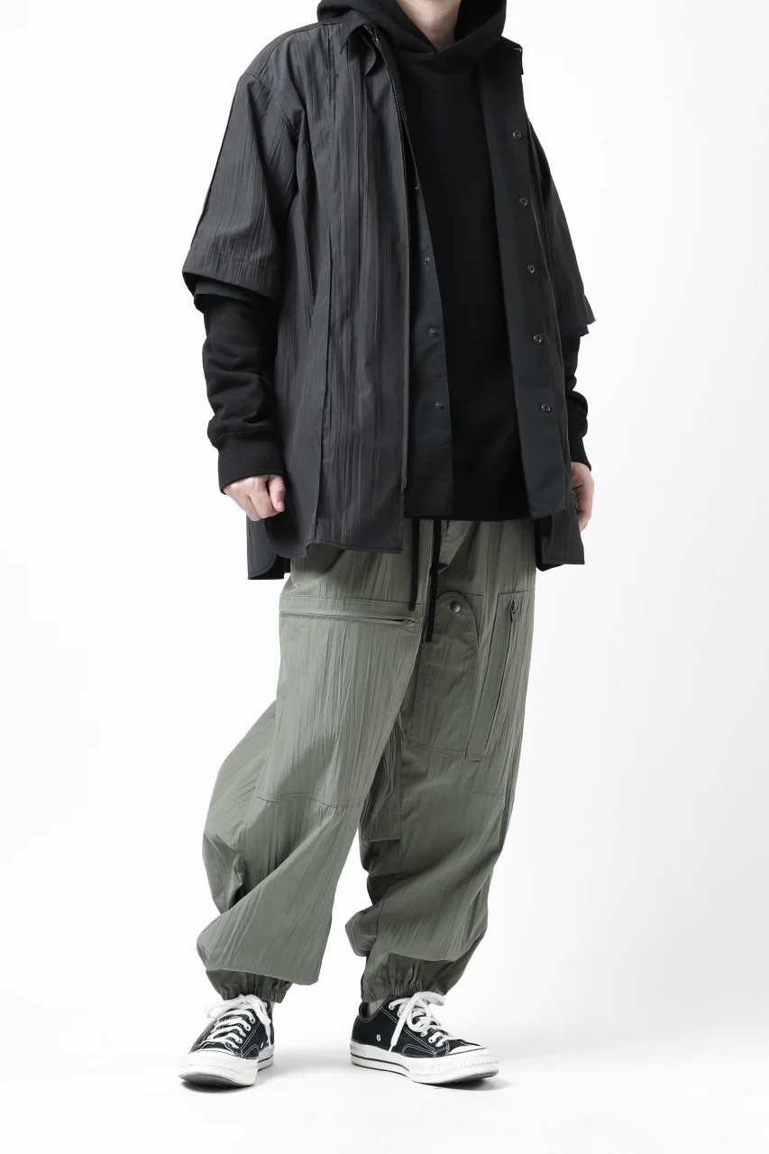 Y's LOOSEY WORK SHIRT / AIR-TUMBLED COTTON (BLACK) - Image 24