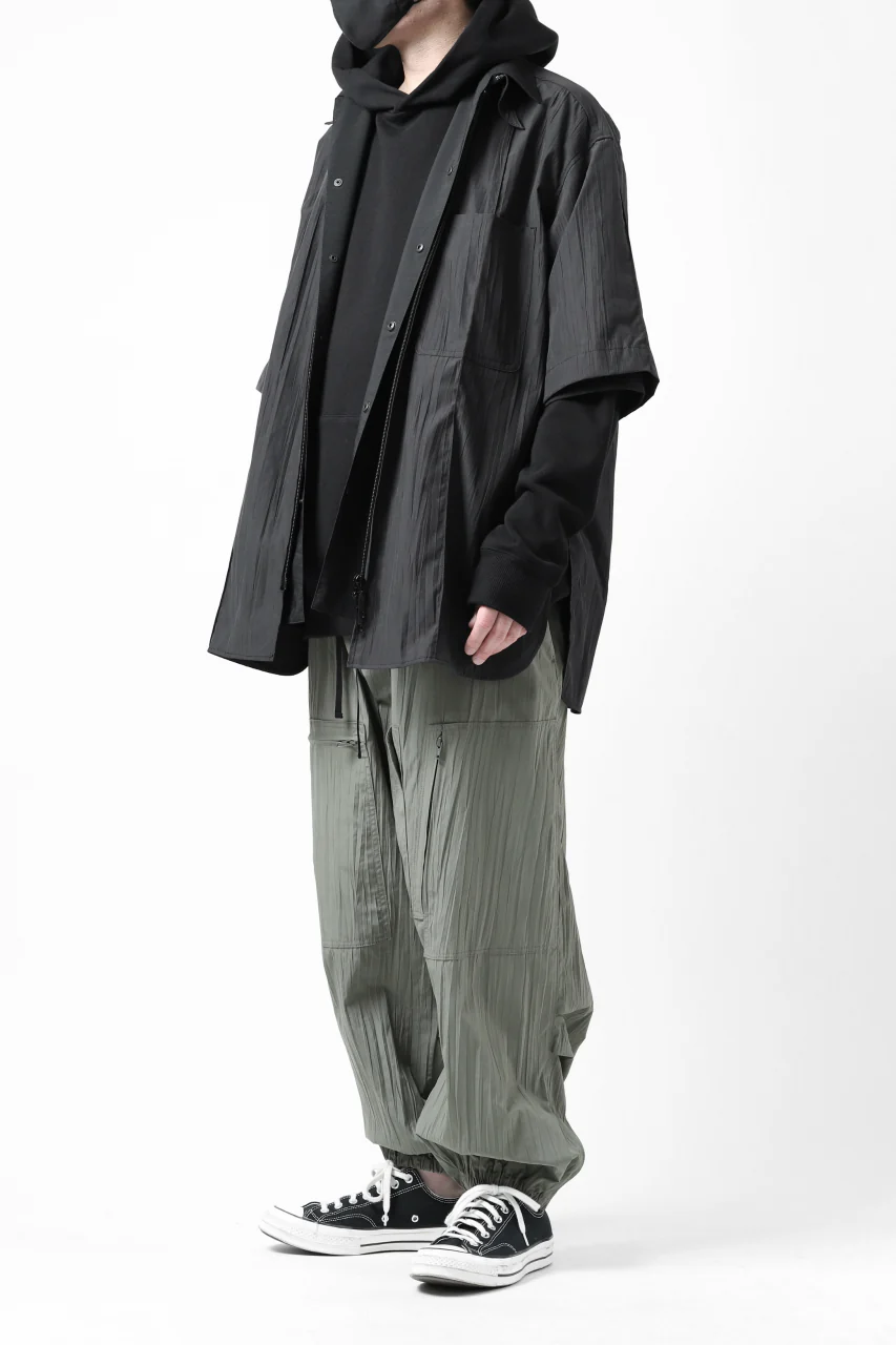 Y's LOOSEY WORK SHIRT / AIR-TUMBLED COTTON (BLACK) - Image 25