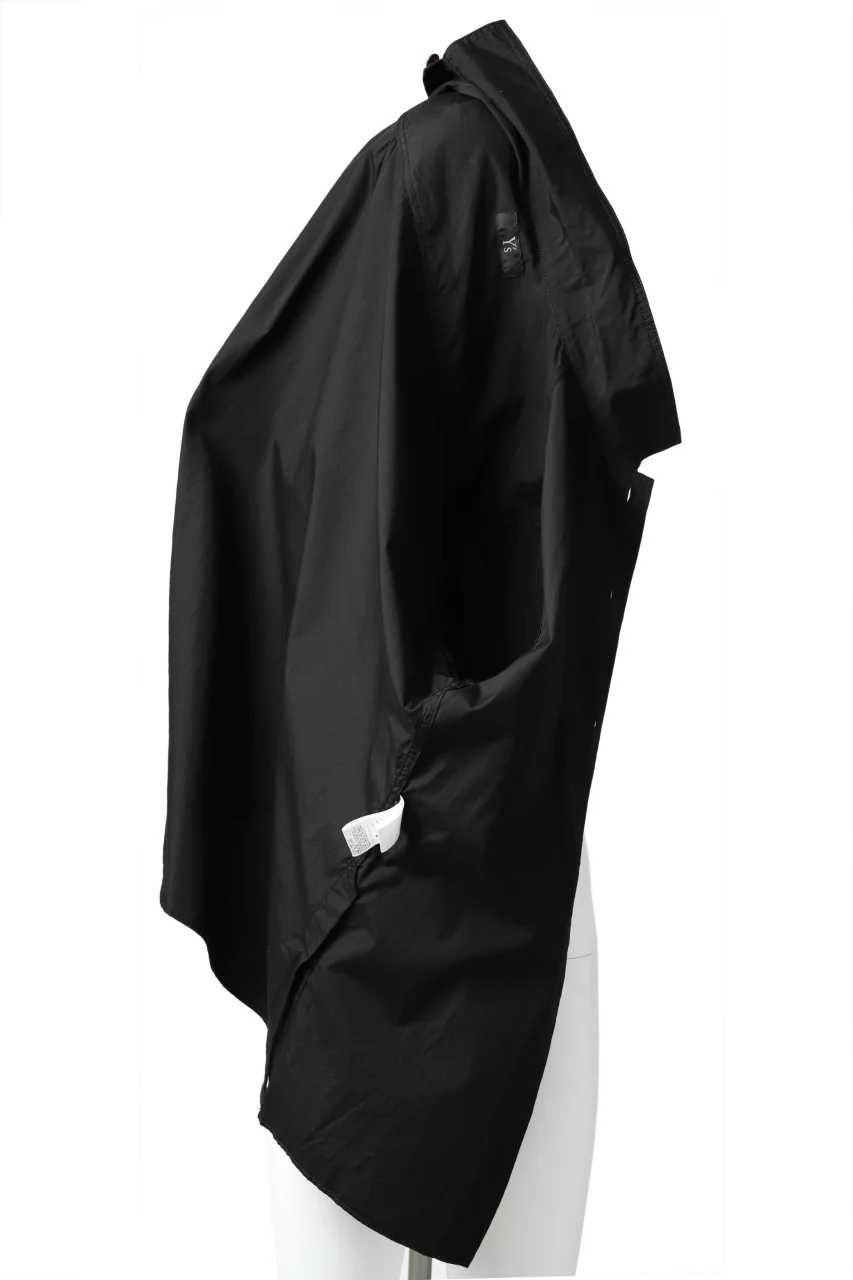 Y's LOOSEY WORK SHIRT / AIR-TUMBLED COTTON (BLACK) - Image 9