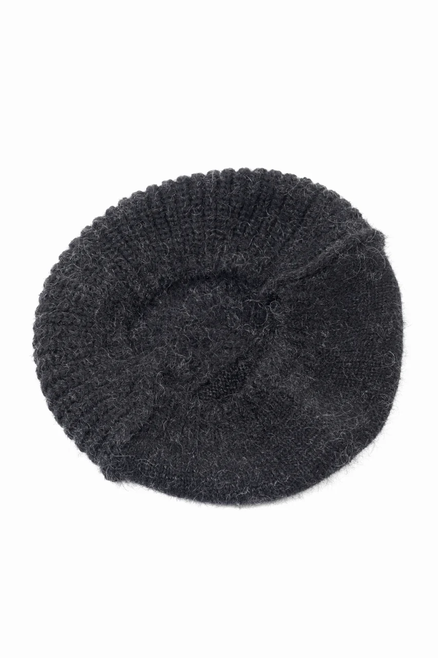 Y's MAHAIR WOOL COMBINATION BERET (BLACK) - Image 3
