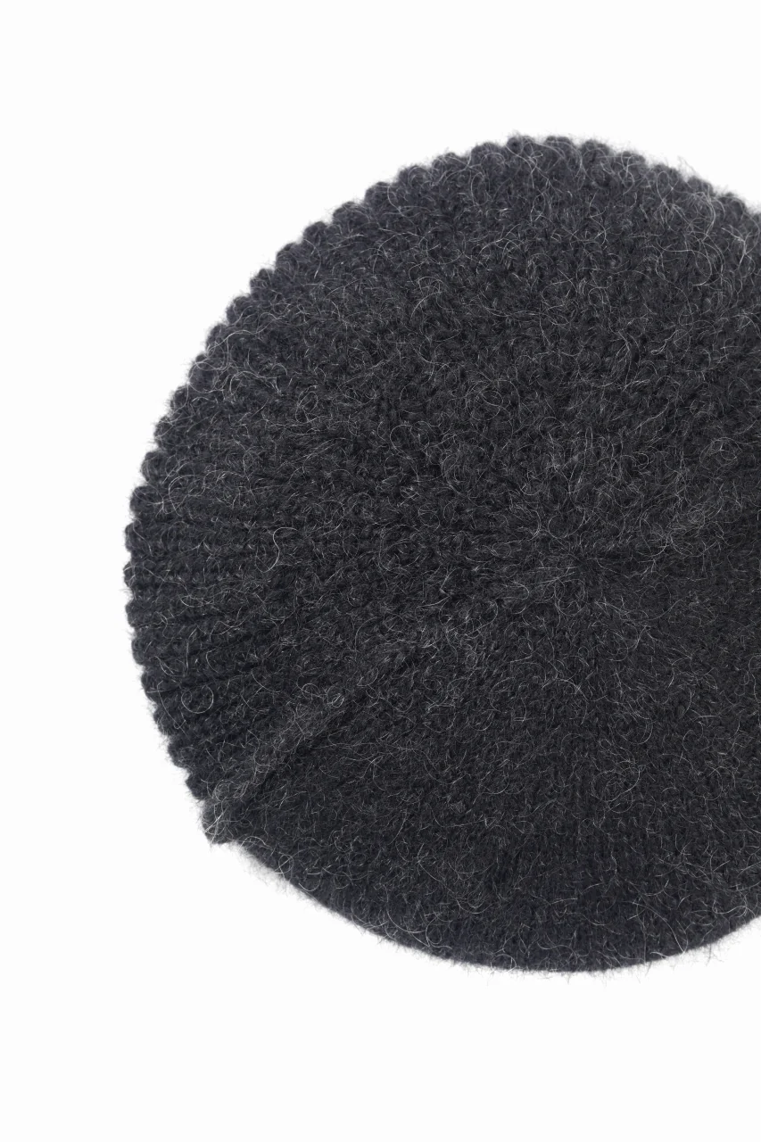 Y's MAHAIR WOOL COMBINATION BERET (BLACK) - Image 4