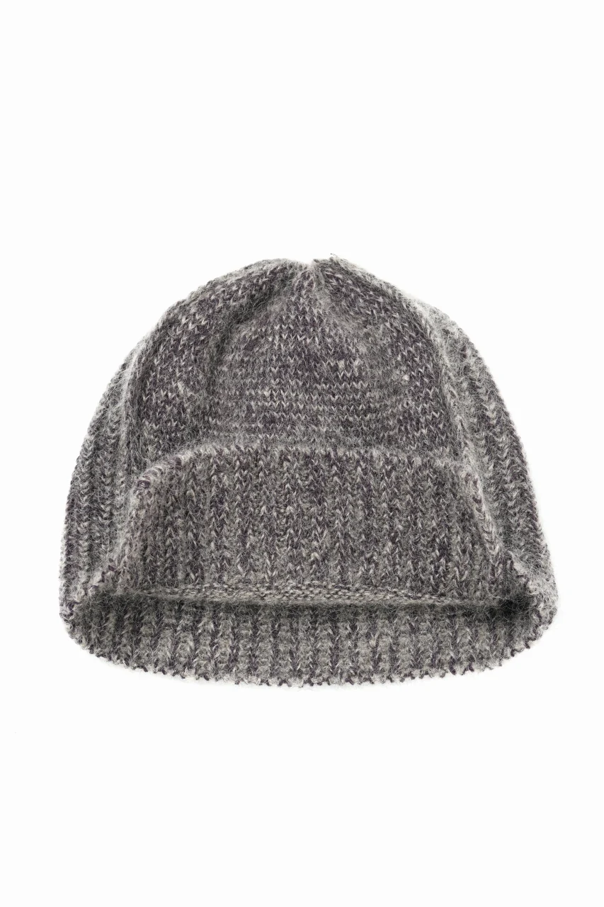 Y's MAHAIR WOOL COMBINATION KNIT BEANIE (BEIGE) - Image 3