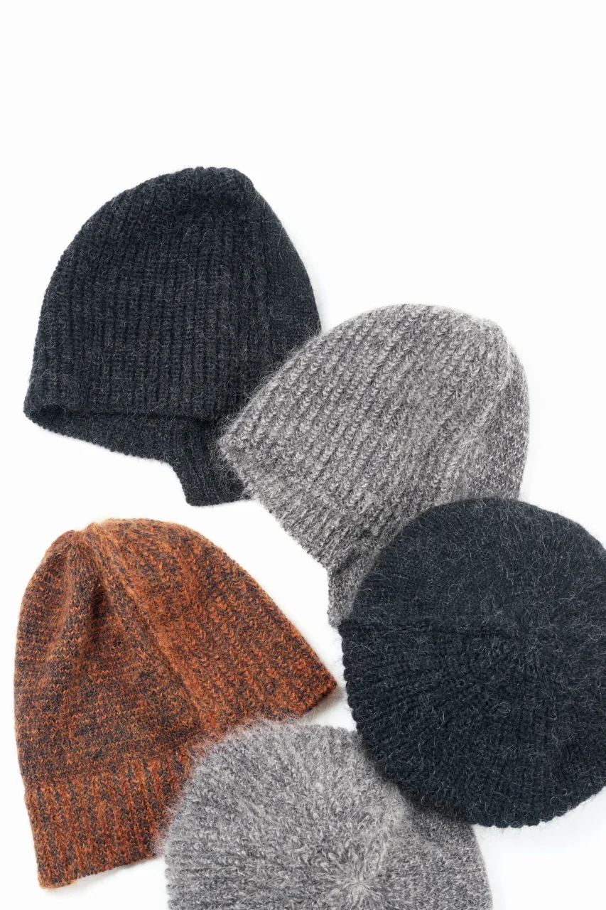 Y's MAHAIR WOOL COMBINATION KNIT BEANIE (BLACK) - Image 4