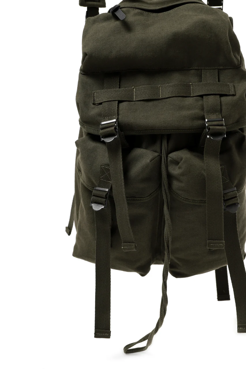 Y's MILITARY RUCK SACK / SURGE WOOL & COTTON (KHAKI) - Image 10