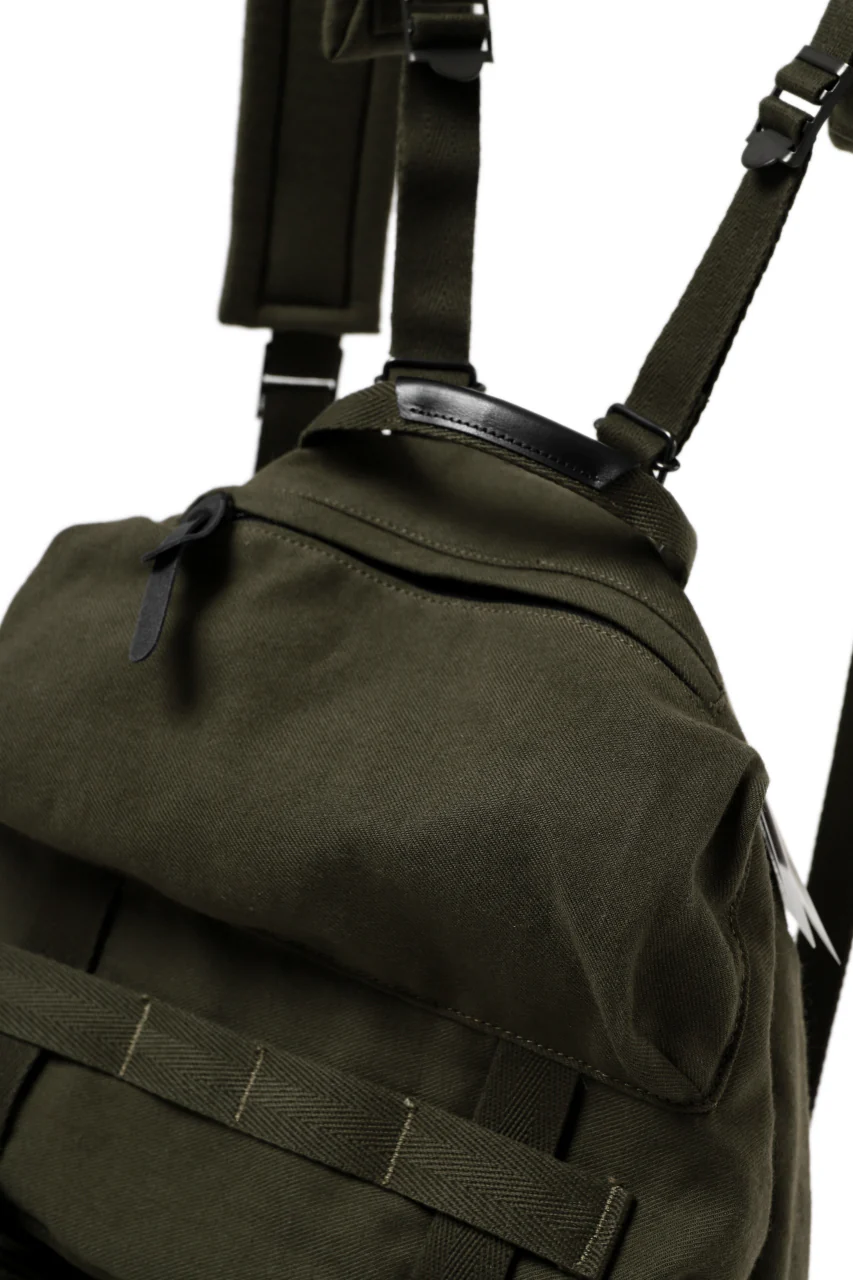 Y's MILITARY RUCK SACK / SURGE WOOL & COTTON (KHAKI) - Image 11