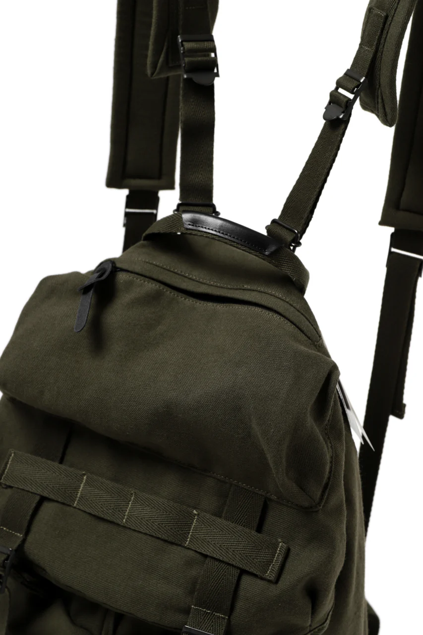Y's MILITARY RUCK SACK / SURGE WOOL & COTTON (KHAKI) - Image 12