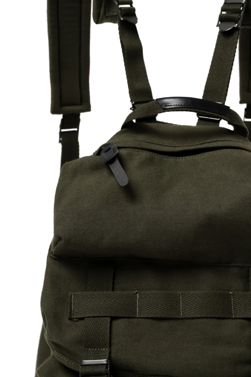Y's MILITARY RUCK SACK / SURGE WOOL & COTTON (KHAKI) - Image 13