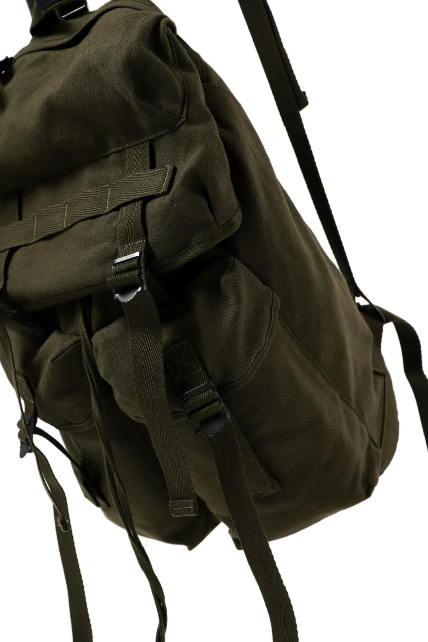 Y's MILITARY RUCK SACK / SURGE WOOL & COTTON (KHAKI) - Image 14