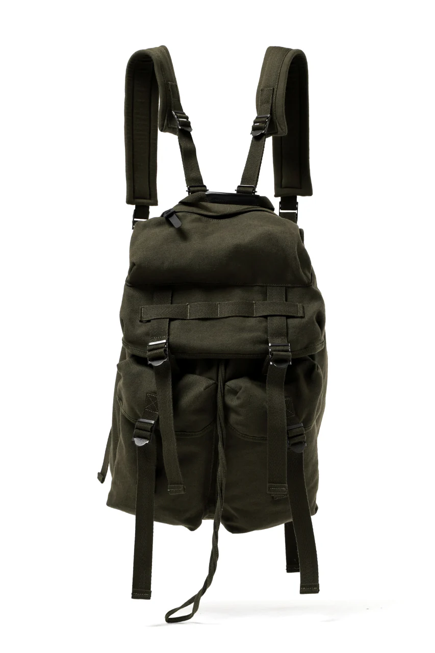 Y's MILITARY RUCK SACK / SURGE WOOL & COTTON (KHAKI) - Image 2
