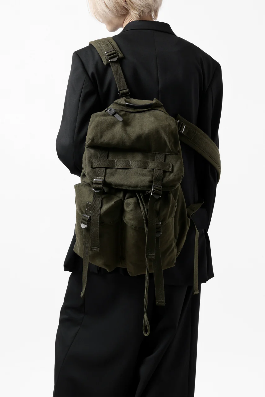 Y's MILITARY RUCK SACK / SURGE WOOL & COTTON (KHAKI) - Image 21