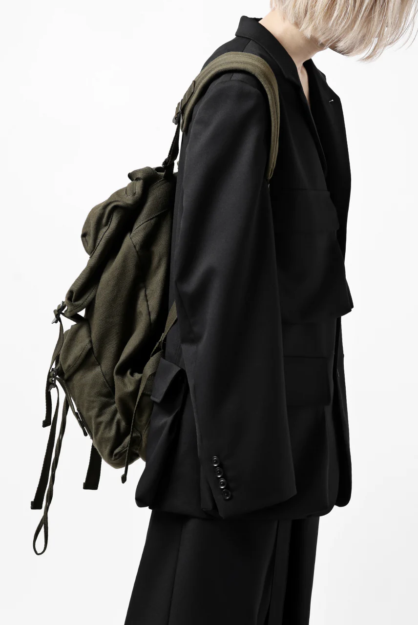Y's MILITARY RUCK SACK / SURGE WOOL & COTTON (KHAKI) - Image 25