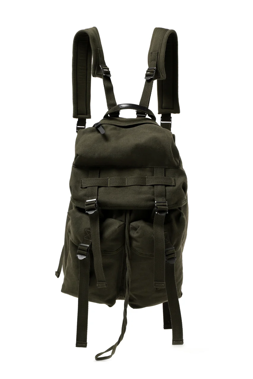 Y's MILITARY RUCK SACK / SURGE WOOL & COTTON (KHAKI) - Image 3