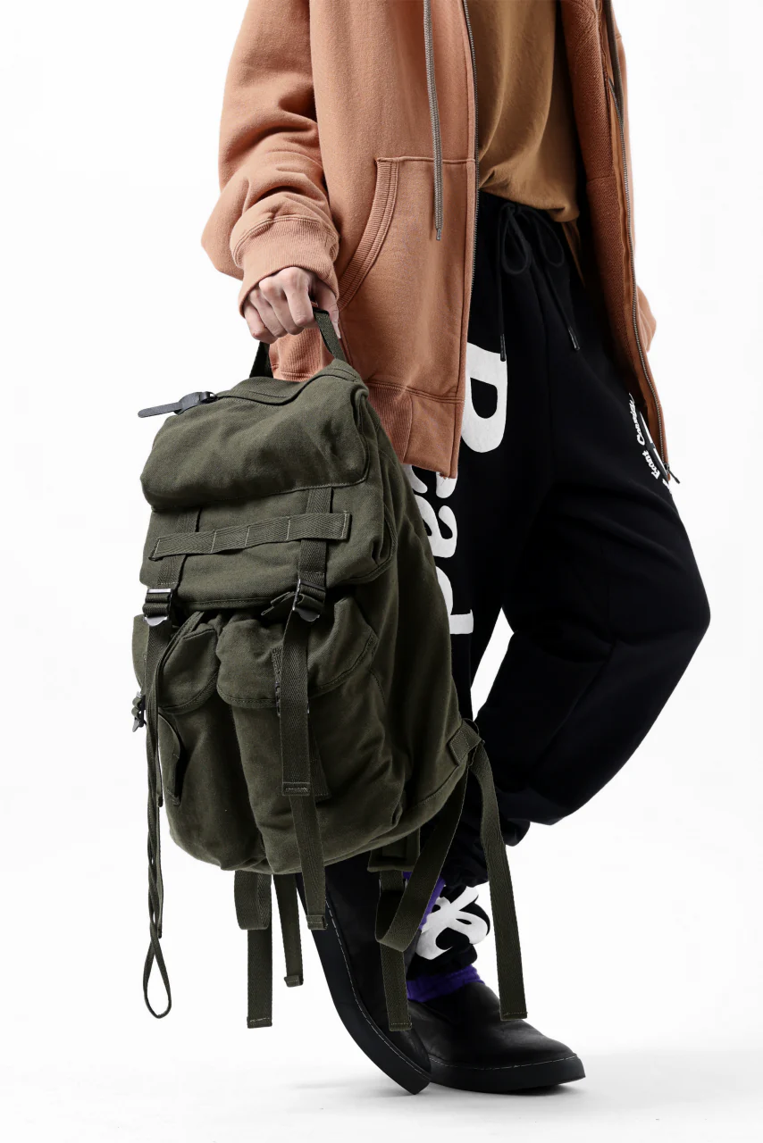 Y's MILITARY RUCK SACK / SURGE WOOL & COTTON (KHAKI) - Image 33